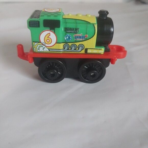 Thomas & Friends Minis Train Racing Percy 2014 Mattel Toy Green #6 - Picture 3 of 6